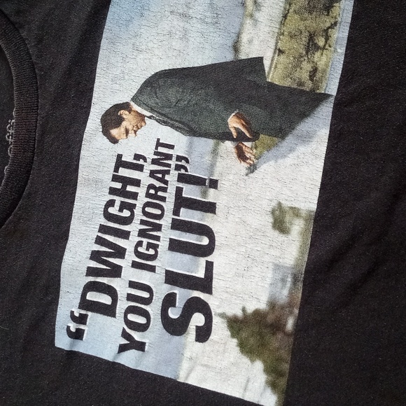 THE OFFICE Dwight You Ignorant SLT Michael Scott Graphic T-Shirt - Picture 4 of 4